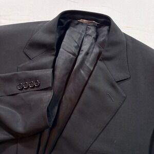 Canali Blazer Mens 46R Black 100% Wool 2 Button Italian Suit Jacket Nordstrom